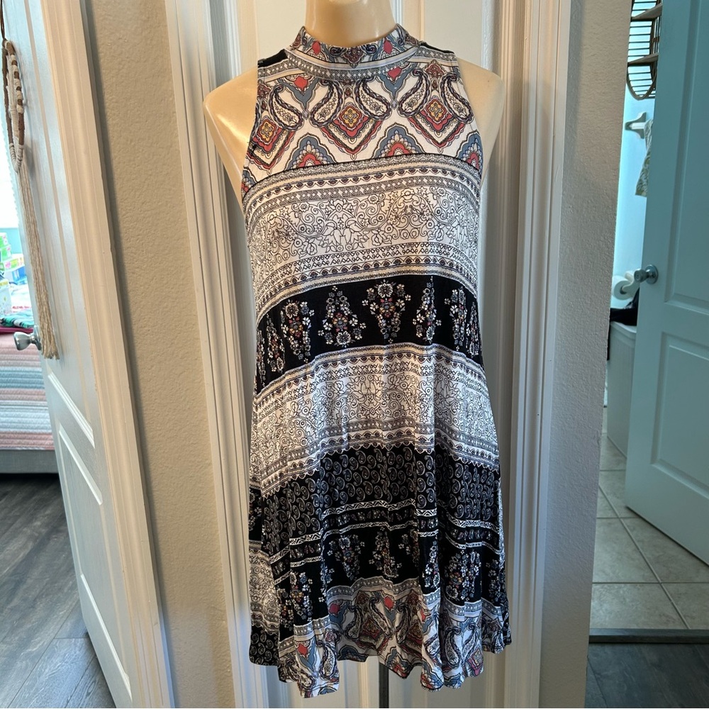 Sadie & Sage High Neck Sleeveless Dress
